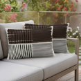 thumbnail image 3 of Pack of 2 Black Striped Outdoor Pillow Covers Decorative, Waterproof Pillow Protector, Farmhouse Stripes Modern Abstract Art Lumbar Throw Pillowcases for Patio Couch Sofa Home Decor 20"x12", 3 of 8