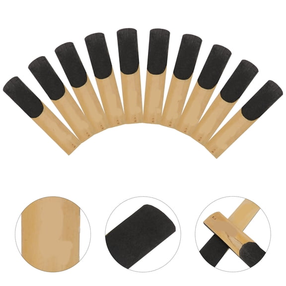 NICEXMAS 10Pcs Saxophone Tenor Reeds Strength 2.0 Assorted Color Clear Sound Flexible Reeds