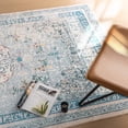 thumbnail image 3 of Vintage Printed Boho Area Rugs, Vintage Washable Non-Slip Rug for, Living Room, Bedroom, 5 x 8 ft, Blue, 1 Pack, 3 of 4