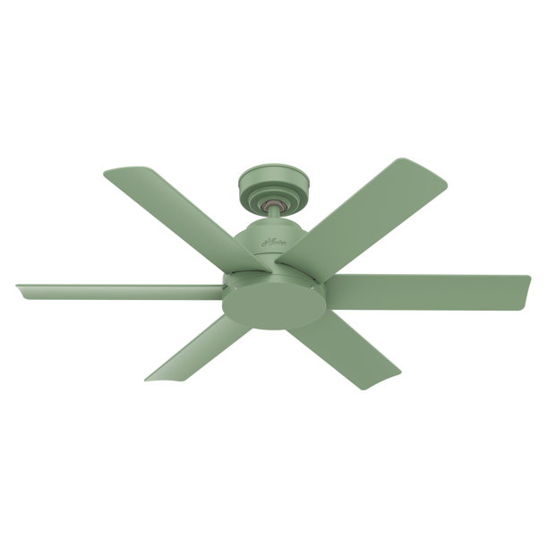 Hunter 44" Kennicott Damp Rated Dusty Green Ceiling Fan with Wall