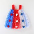 thumbnail image 2 of Ruyang Baby Girls Star Sequins 4th of July Dress Sleeveless Tulle Lightweight Flag Patriotic Summer Pleated Dresses Clothes, 2 of 9