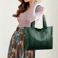 thumbnail image 3 of Monederos para mujer Monederos y bolsos Bolso grande de hombro para mujerVerde oscuro, 3 of 5