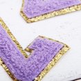 thumbnail image 5 of 3 Pack Chenille Iron On Glitter Varsity Letter "Z" Patches - Lavender Chenille Fabric With Gold Glitter Trim - Sew or Iron on - 5.5 cm Tall, 5 of 8