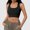 Black, variant on Women's Sports Bra With High Support And Feel Yoga Bra Lot Bar Wear for Women Workout Running Low Cut Sports Bra Sports Crop Top Padded Yoga Top Women's Tops Athletic Crop Sports Bra All Yoga Girl