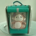 thumbnail image 3 of Pet Carrier ventana transparente más de llevar mochila portátil para caminar Verde Zulema Estuche portador, 3 of 8