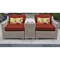 thumbnail image 2 of Ensemble de Meubles de Patio en Osier d'Extérieur 3 Pcs en Terracotta, 2 of 2