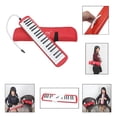 thumbnail image 3 of IRIN 37-Key Piano-Style Melodica for Beginners, Kids & Students - Red Plastic Musical Instrument with Long & Short Mouthpieces, Carrying Bag, Strap, and Random Logo/No Logo Cleaning Cloth - Clear, 3 of 6