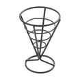 thumbnail image 3 of Soporte de alambre metálico para papas fritas, reutilizable, para conos Negro, 3 of 9