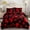 Black & Red Love, variant on JML Sherpa Fleece Blanket 3-Piece,Reversible Winter Warm Bed Blanket,Queen,75"x83"