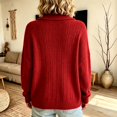 thumbnail image 4 of Women Loose Fit Shawl Collar Cable Knit Cardigan Button Front Long Sleeve Casual Knit Outerwear, XL, 4 of 4