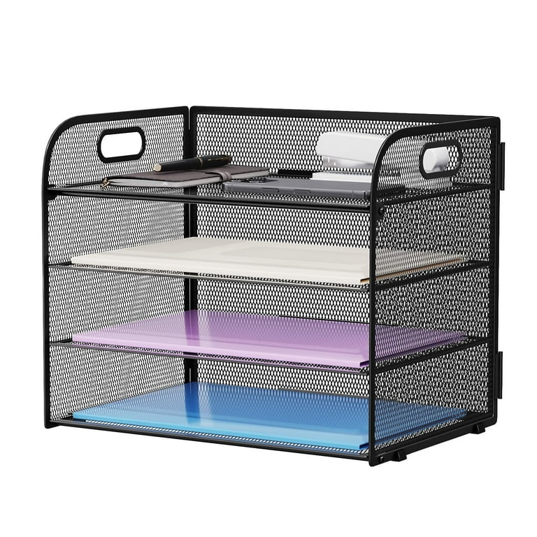 Marbrasse 4-Tier Desk Organizer Tray, Black photo 1