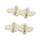 thumbnail image 4 of Accesorios de zapatos de moda con charms para agujetas de 2 piezas, perlas falsas y diamantes de vidrio, tono dorado y negro, 4 of 5