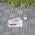 thumbnail image 5 of Miniyam 30 Pcs Interlocking Deck Tiles, 12x12 inch, Acacia Solid Wood, Outdoor Balcony, Light Gray, 5 of 8