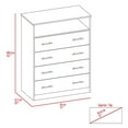 thumbnail image 5 of Newboti Furniture Four Drawer Dresser Wuju, Bedroom, Light Gray / White 41119, 5 of 7