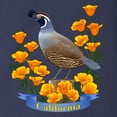 thumbnail image 3 of CafePress - California Quail & Golden Poppy - Long Sleeve Dark T-Shirt, 3 of 4