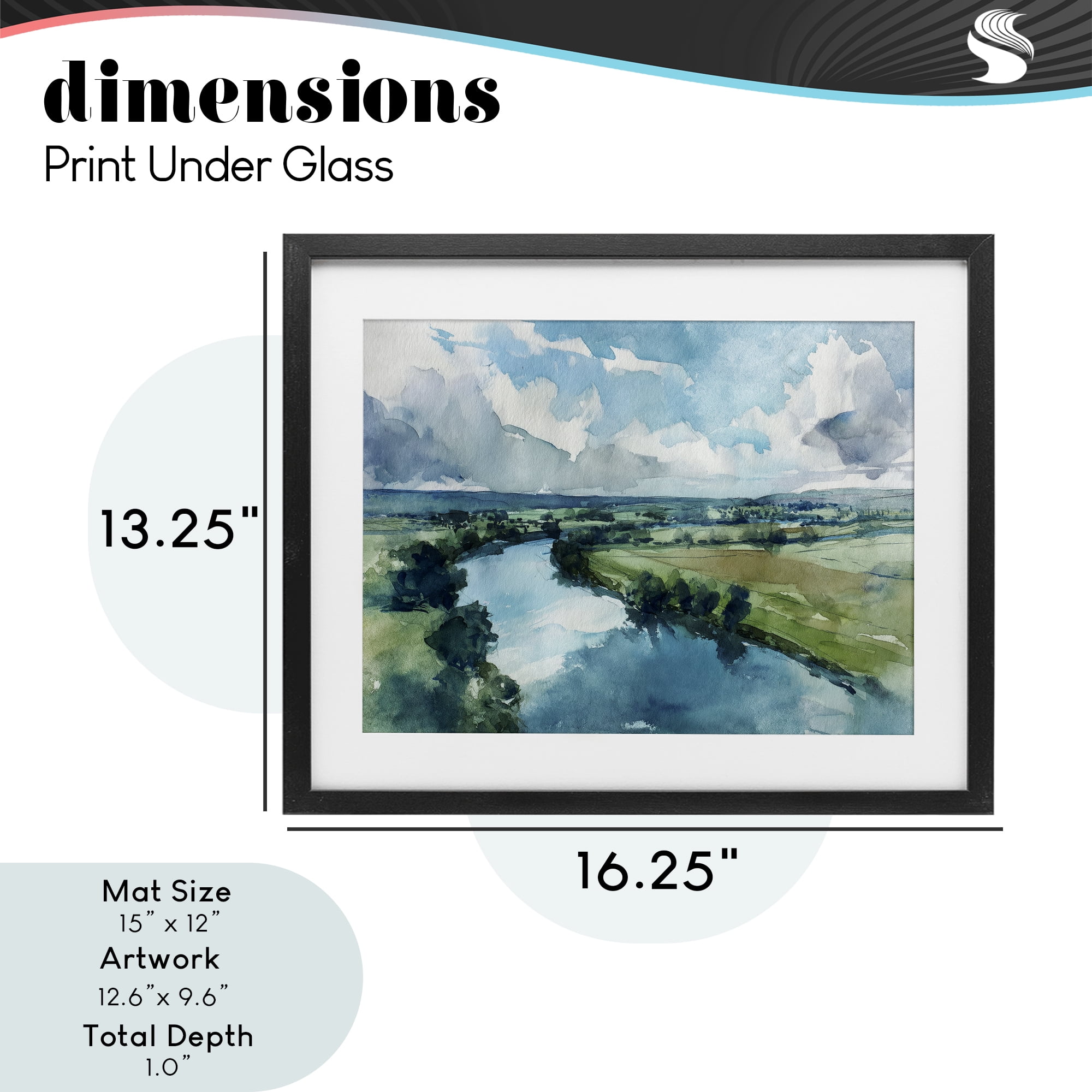 Stupell Industries In The Wild Flow Black Framed Print Under Glass, design by Svetlana Aleynikova
