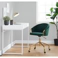 thumbnail image 3 of Claire Task Chair, Home Office Chair with Wheels, Gold Office Chair, Office Chair with Wheels, Computer Chair, Home Office Desk Chair Comfy, Contemporary Desk Chair (Green Velvet), 3 of 6
