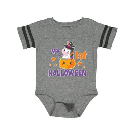 

Inktastic My 1st Halloween with Unicorn Witch Gift Baby Girl Bodysuit