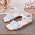 thumbnail image 2 of Icvfdpl Sandals For Girls Teen Girl Princess Rhinestone Slingback Ankle Strap Bohemian Shoes Seaside Soft 8 Years-9 Years, 2 of 6
