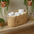 thumbnail image 3 of Toilet Paper Storage Basket,Scalloped Wicker Basket for Bathroom Organizers and Storage,Hand-Woven Rattan Bathroom Decor Accessories,Natural Water Hyacinth, 3 of 8