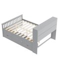 thumbnail image 3 of [Luckynote] Full Size Captain Platform Bed Frame with Storage Bookcases and Shelves,Four Drawers,Gray, 3 of 10
