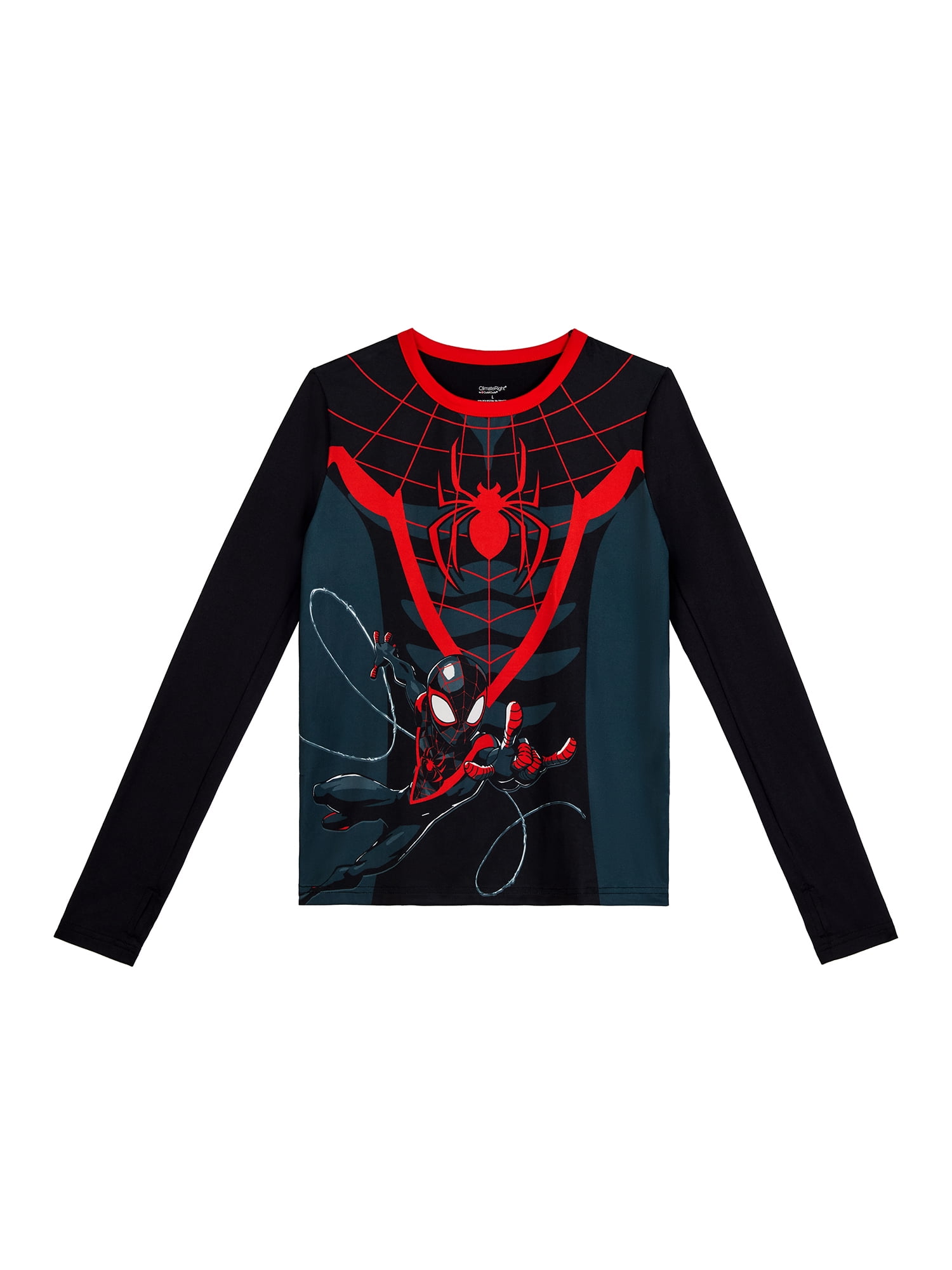 Climateright By Cuddl Duds Spiderman Boys Thermal S-L