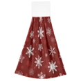 thumbnail image 2 of Wobogo Snowflake Pattern Hand Towel Set of 2 Absorbent for Kitchen and Bathroom With Velcro Hanging Loop 18.2×14in, 2 of 7