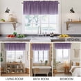 thumbnail image 5 of 2 Pack Purple Gradient Valance for Window Simple Color Gradient Abstract Art Kitchen Valance Rod Pocket Short Curtain Topper Decorative Window Treatment for Living Room Bedroom 42"x18", 5 of 8