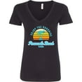 thumbnail image 3 of Inktastic Summer Enjoy the Sunshine Pensacola Beach Florida in Blue Women's V-Neck T-Shirt, 3 of 5