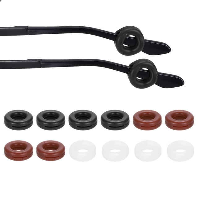 Sujetadores para Gafas 12 Pares Antideslizantes Soporte para Gafas Evitador de Deslizamiento Accesorios para Gafas Reemplazo para Hombres Mujeres, Negro/Blanco/Marrón
