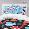 thumbnail image 1 of Colección de ropa de cama infantil Big Dinosaur Dino Azul y Rojo, 1 of 4