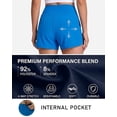 thumbnail image 3 of JWD Women's High Waisted Running Shorts, Quick Dry Athletic Shorts with Deep Phone Pocket & Zipper, Lightweight Workout Shorts for Yoga Hiking, 3 of 6