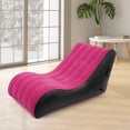 thumbnail image 2 of ToppiJoy Rose-red Inflatable Sofa Bed with Air Pump, Backrest Bed Lounger for Sleeping Reading, BBL Inflatable Chair Folding Sofa Bed Blow up Sofa Air Chair for Relaxation Camping, 2 of 25