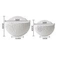 thumbnail image 3 of Imitation Rattan Wall Hanging, Semi-circular Flowerpot Hanging Without Perforation, Hydroponic Flowerpot (white, Large), 3 of 5