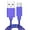 Purple, variant on Deyuer 2-in-1 Fast Charging Multicolor Braided Type-C USB Cable Data Line Cord,Blue 2M