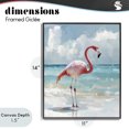 thumbnail image 4 of Stupell Industries Tropical Flamingo At Shore Black Framed Giclee Art, 11 x 14, by The Prints Vibe, 4 of 8