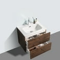 thumbnail image 4 of Eviva Joy 28" Rosewood Wall Mount Bathroom Vanity w/ White Integrated Top, 4 of 5