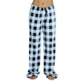 thumbnail image 3 of DENGDENG Christmas Pajama Pants Plaid Women Flannel Fuzzy Cute Pjs Bottoms Soft Fleece Loungewear Sleep Pants Warm High Waisted Baggy Plush Pajamas Pants Light Blue XS, 3 of 4