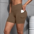 thumbnail image 5 of Xdegoge Biker Shorts for Women Tummy Control Stretchy High Waisted Pull on Yoga Shorts Mid Thigh Fitted Compression Biker Shorts Athletic Workout Running Legging Biker Shorts Wear, 5 of 7