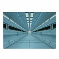 thumbnail image 1 of Outer Space Cutting Board, Science Fiction Hole in the Spaceship Shuttle Interior Futuristic Arrival Image, Decorative Tempered Glass Cutting and Serving Board, Small Size, Pale Blue, by Ambesonne, 1 of 1