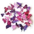 thumbnail image 4 of 12 pegatinas de pared de mariposas de PVC para decoración de bodas, fiestas, mariposas, rojas, 4 of 8
