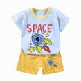 thumbnail image 4 of Gibobby Toddler Boy Summer Cartoon Printed Short Sleeve T-Shirt Shorts 2Pc Outfit Set Soft Casual Dailywear Clothes for Infant Kids 6‑18M 1‑6 Years Little Boys(6-12 Months,Light Blue), 4 of 4
