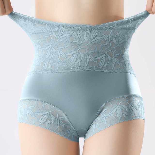 Soki Womens Panties Lace Tummy Control Panties High Rise Brief Underwear