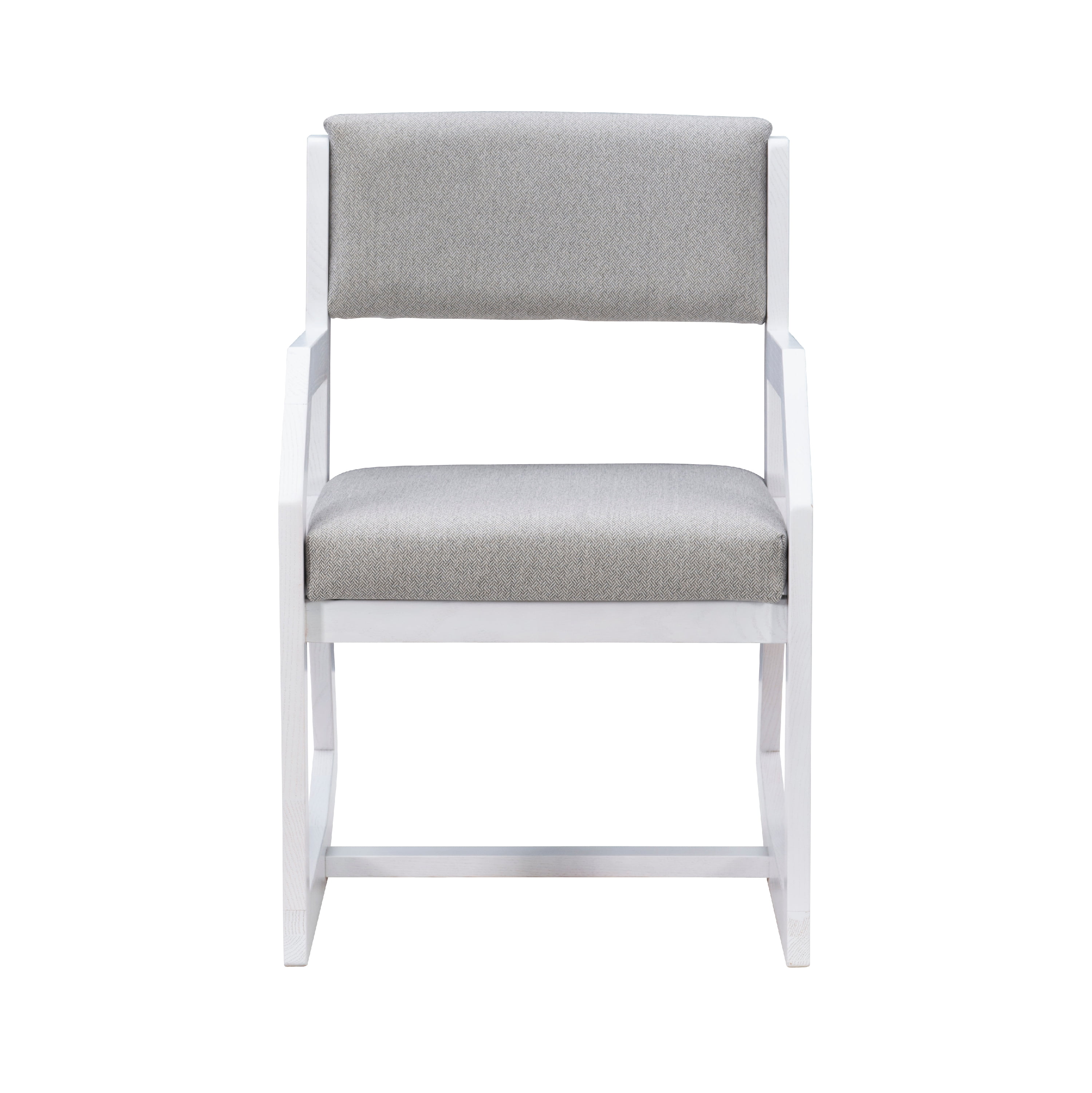 Linon Sutton Sled Base Modern Accent Chair, White/Gray
