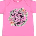thumbnail image 4 of Inktastic Though She Be but Little She is Fierce with Flower Circle Illustration Girls Baby Bodysuit, 4 of 5