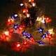 thumbnail image 5 of Xihbxyly Cadena de Luces Led Rojas, Blancas y Azules, Diseño de Estrella Patriótica, Ideal para Decoración Del Día de La Independencia, Uso Interior y Exterior, Fácil de Colgar, 3 M de Largo, 30 Luce, 5 of 7