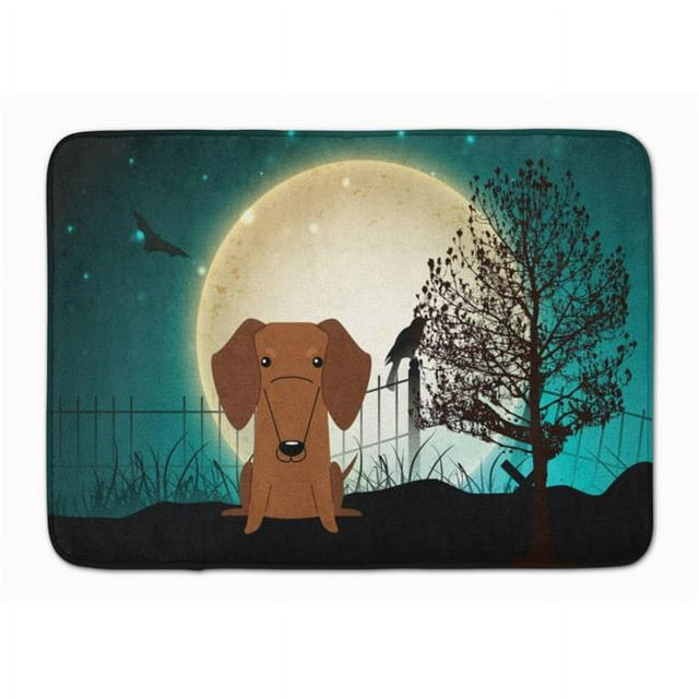 Carolines Treasures BB2320RUG Tapis en Mousse à Mémoire de Forme Lavable en Machine Halloween Dachshund Rouge Brun Effrayant