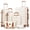 White Tan, variant on Gowill 6 Piece Luggage Sets,16/20/24/28 inch Hardside Lightweight ABS Suitcase With Expandable Duffle Bag (White Tan)
