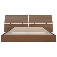 thumbnail image 2 of Nexera Oslo Ensemble de Lit Plateforme Flottant 2 Pcs, Marron, Grand, 2 of 6