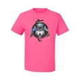 thumbnail image 2 of Wild Bobby, Celtic Wolf, Animal Lover, Men Graphic Tees, Neon Pink, 2XL, 2 of 3